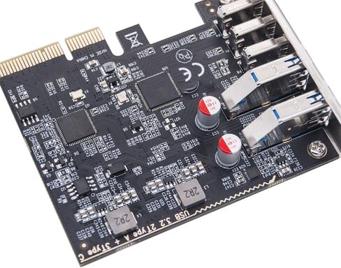 USB PCIE Card 2Port USB3.2 A + 3Port Type C 10Gbps Expansion Card PCIExpress 4 Hubs Adapter Multipliers A and C Port in Saudi Arabia