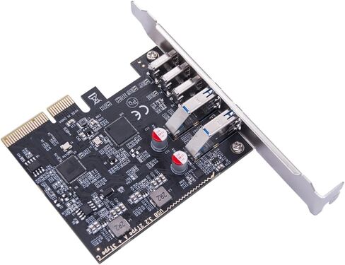 USB PCIE Card 2Port USB3.2 A + 3Port Type C 10Gbps Expansion Card PCIExpress 4 Hubs Adapter Multipliers A and C Port in Saudi Arabia