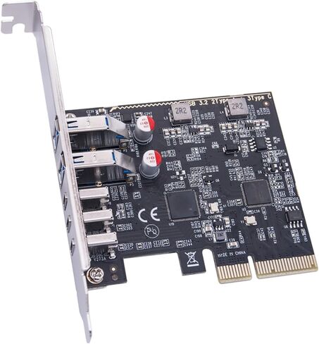 USB PCIE Card 2Port USB3.2 A + 3Port Type C 10Gbps Expansion Card PCIExpress 4 Hubs Adapter Multipliers A and C Port in Saudi Arabia