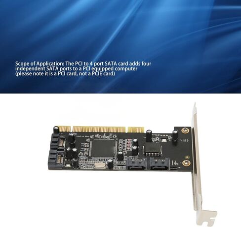 بطاقة Dpofirs PCI إلى 4 منافذ، بطاقة توسيع وحدة التحكم مع 4 قنوات مستقلة، معدل نقل 1.5 جيجابت في الثانية، لـ SSD HDD Wind 7 8 10 in Saudi Arabia