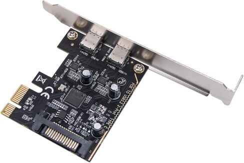 PCIe USB 3.2 GEN1 Card to 2 Port Type C ASM1042 Chip Expansion 5Gbps USB PCIe PC Internal Adapter Type Front Panel Adapter in Saudi Arabia
