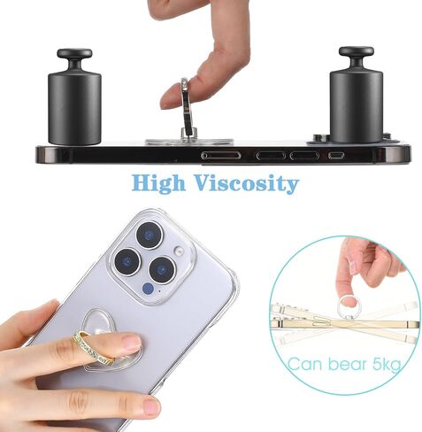 Cell Phone Ring Holder, Phone Case Ring, Heart Bling Diamond Cellphone Rings Holder Grip with Rhinestone Finger Grip 360° Rotation Compatible with Smartphones Case in Saudi Arabia