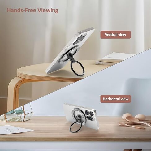 for MagSafe Phone Grip Stand, Magnetic Phone Ring Holder for MagSafe, Magnetic Ring Holder for iPhone. (Glitter Silver) in Saudi Arabia