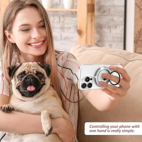 for MagSafe Phone Grip Stand, Magnetic Phone Ring Holder for MagSafe, Magnetic Ring Holder for iPhone. (Glitter Silver) in Saudi Arabia