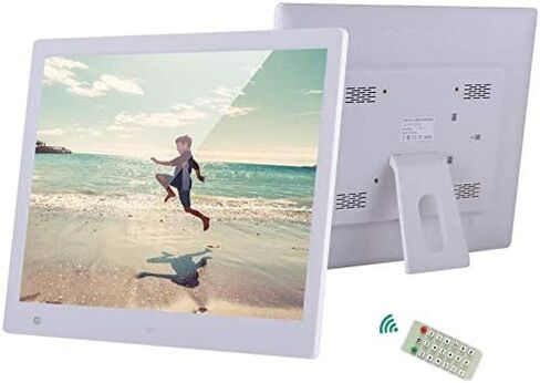 16-inch Digital Photo Frame, 1600x1200 high-Definition Resolution, IPS Display, Supports MP3 Playback, and Includes a Built-in Calendar, Alarm Clock, and Video Player. in Saudi Arabia
