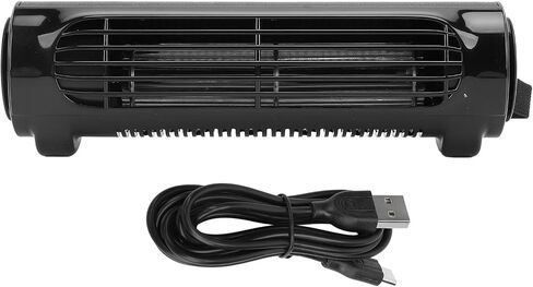 مروحة تبريد مسند رأس السيارة من SUNGOOYUE تعمل بمنفذ USB ومروحة سيارة محمولة هادئة لشاحنة RV ABS 3 سرعات تبريد خلفي للرحلات الطويلة (أسود) in Kuwait