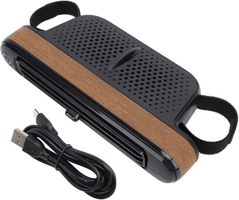 مروحة خلفية للسيارة من SUNGOOYUE بدون شفرات تعمل بمنفذ USB 3 سرعات زاوية قابلة للتعديل للمسافرين الأمامي والخلفي ABS (حبوب خشبية) in Kuwait