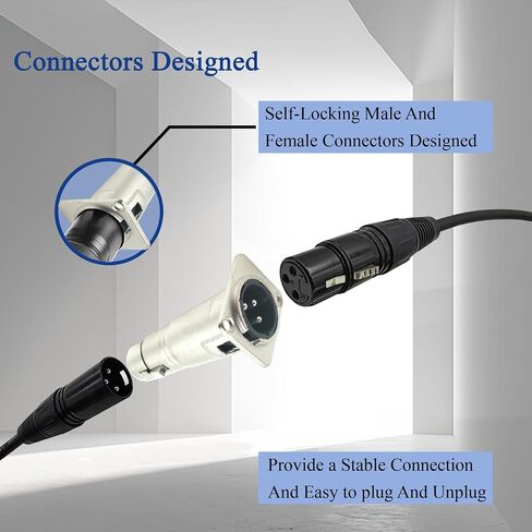 3PIN D لوحة التصحيح جبل XLR ذكر إلى XLR أنثى تغذية/تمرير من خلال محول موصل 2 قطعة in Saudi Arabia
