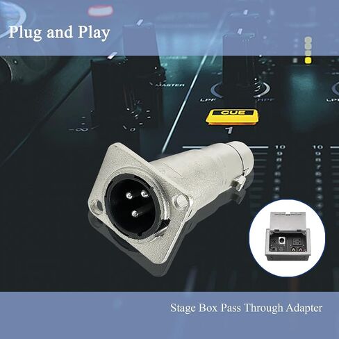 3PIN D لوحة التصحيح جبل XLR ذكر إلى XLR أنثى تغذية/تمرير من خلال محول موصل 2 قطعة in Saudi Arabia