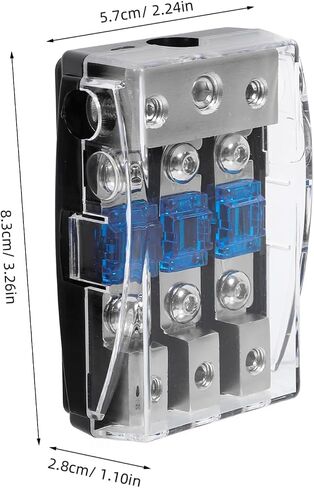 Way Car Audio Power Distribution Block with Fuse Protection Plastic and Iron Construction Easy Installation for Automotive Electrical Circuit Safety and Audio Splitter Applications in Saudi Arabia
