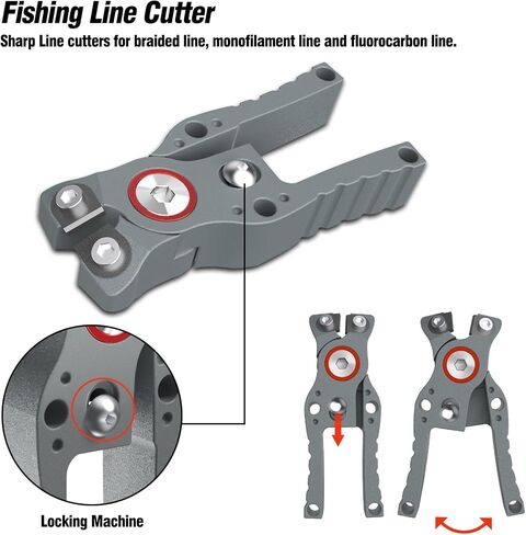 Fishing Line Cutter with Retractable Buckles, Tungsten Carbide Blade for Smooth, Corrosion-Resistant Cuts on Braid, Mono and Fluoro Lines. in Saudi Arabia