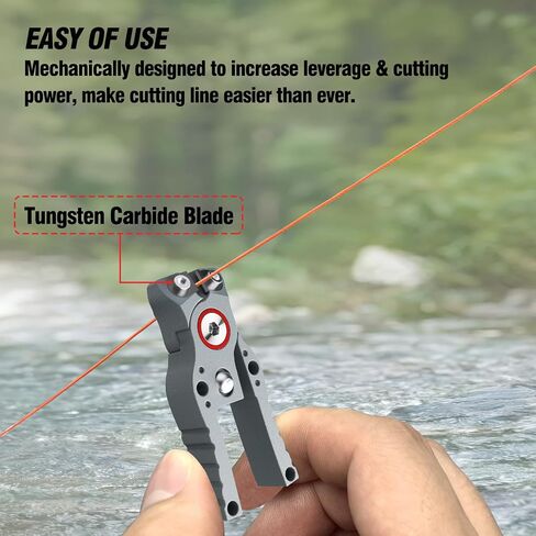 Fishing Line Cutter with Retractable Buckles, Tungsten Carbide Blade for Smooth, Corrosion-Resistant Cuts on Braid, Mono and Fluoro Lines. in Saudi Arabia