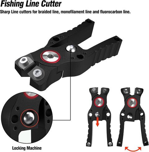 Fishing Line Cutter with Retractable Buckles, Tungsten Carbide Blade for Smooth, Corrosion-Resistant Cuts on Braid, Mono and Fluoro Lines. in Saudi Arabia