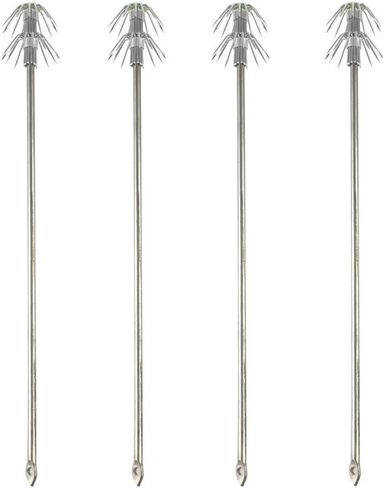Generic 4Pcs Double Fishing Hooks, Circle, Stainless Steel, 15*2cm, Squid Fishing Hooks in Saudi Arabia