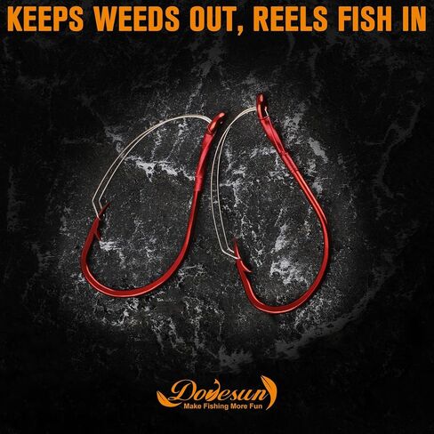 Dovesun 30/20PCS Weedless Hooks Weedless Circle & Octopus Hooks for Catfish Bass Fishing Weedless Fishing Hooks for Saltwater Freshwater Catfish Hooks Size 1# 2/0 4/0 6/0 8/0 in Saudi Arabia
