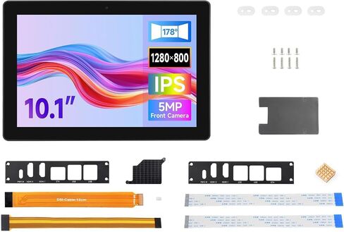 Industrial HMI All-in-one Touch Display for Raspberry Pi 5 4, 10.1inch Screen Monitor, Dual 4K HDMI Output, 10-Point Touch @XYGStudy (RPI-HMI-101D-ACCE-B) in Kuwait