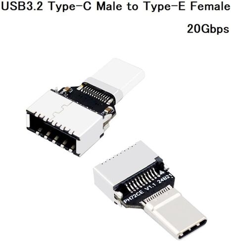محول USB3.2 Type-C ذكر إلى Type-E أنثى بسرعة 20 جيجابت في الثانية لحالة الكمبيوتر محول أمامي من النوع E لتوسيع اللوحة الأم للكمبيوتر فضي وأسود 500459792 in Saudi Arabia