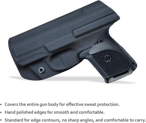 Ruger SR9C / SR40C Kydex IWB الحافظة - Adj. عدم القدرة على الاحتفاظ بالغطاء - الجزء السفلي من الغطاء - المدخل المتسع in Kuwait
