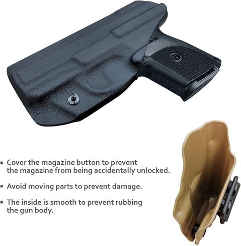 Ruger SR9C / SR40C Kydex IWB الحافظة - Adj. عدم القدرة على الاحتفاظ بالغطاء - الجزء السفلي من الغطاء - المدخل المتسع in Kuwait