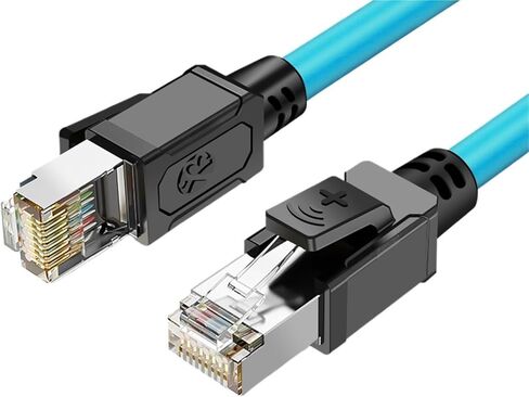 1 قطعة كابل إيثرنت صناعي RJ45 مزدوج الحماية 26AWG كابل شبكة سميك CAT5E STP مرن يدعم POE & (B-3 Cat5e، 1 متر) in Kuwait