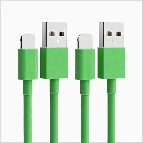 2Pack 6ft Phone Charger Lig-ning Cable Fast Charging High Speed USB Compatible Phone 14/13/12/11 Pro Max/XS MAX/XR/XS/X (Light Green) in Saudi Arabia