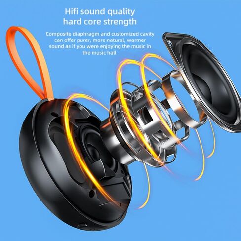 Magnetic Bluetooth Speaker 6W HiFi Sound with TF Card Playback, Built-in Mic, BT5.3, TWS Pairing, IPX6 Waterproof, Wireless Floatable Speaker for Golf Cart & Worksite in Kuwait