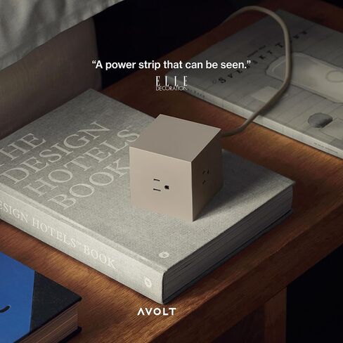 قطاع طاقة Avolt Square 1 مع شحن سريع USB-C وسلك تمديد بطول 5.9 قدم | تصميم إسكندنافي مبدع | 3 منافذ من النوع B، قاعدة مغناطيسية | الفائز بجائزة Red Dot (بلوط أخضر، USB C - 5.9 قدم) in Kuwait