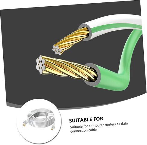 High-Performance Ethernet Cable Ultra-Thin Network Cord for Computer Router with Cover Water-Resistant Stable Connection for LAN and Servers in Saudi Arabia