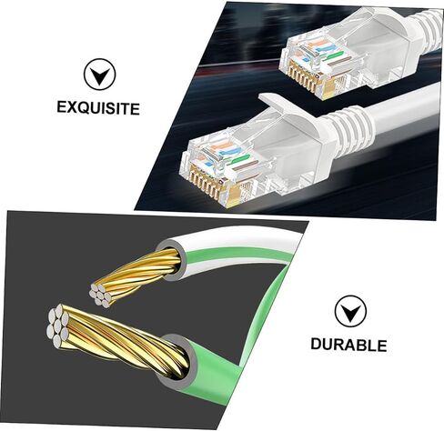High-Performance Ethernet Cable Ultra-Thin Network Cord for Computer Router with Cover Water-Resistant Stable Connection for LAN and Servers in Saudi Arabia