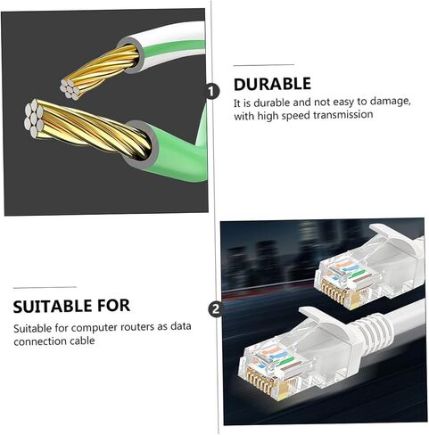 High-Performance Ethernet Cable Ultra-Thin Network Cord for Computer Router with Cover Water-Resistant Stable Connection for LAN and Servers in Saudi Arabia