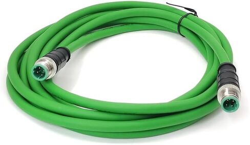 M12 4 Pin D Code Male to Ethernet Cable Aviation Plug Communication Industrial Connection Line for Encoder Automation PLC Network CAT5e Flexible Shield Waterproof 32.8ft/10Meter(65.6ft) in Saudi Arabia
