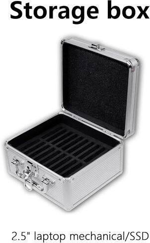 Portable Protective Box for 2.5" Laptop Hard Drives Aluminum Enclosure with Foam Padding and Security Portable Hard Drive Case in Saudi Arabia