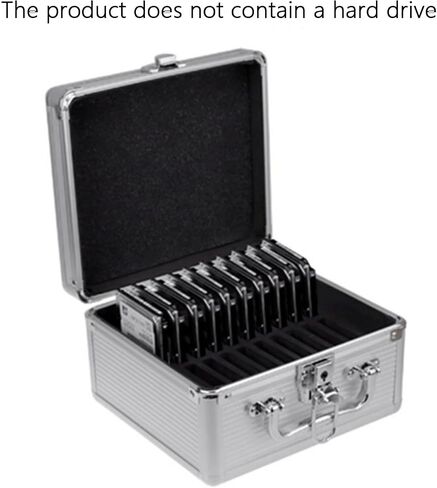 Portable Protective Box for 2.5" Laptop Hard Drives Aluminum Enclosure with Foam Padding and Security Portable Hard Drive Case in Saudi Arabia