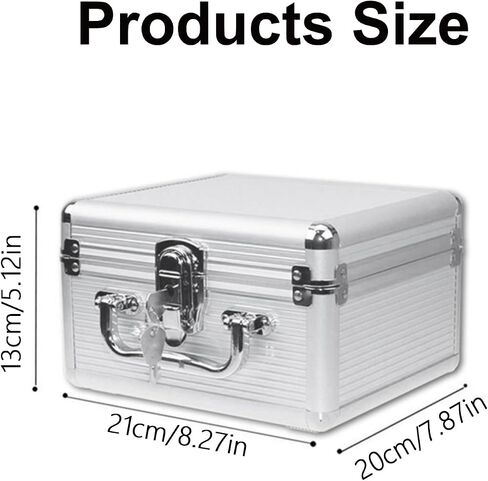 Portable Protective Box for 2.5" Laptop Hard Drives Aluminum Enclosure with Foam Padding and Security Portable Hard Drive Case in Saudi Arabia