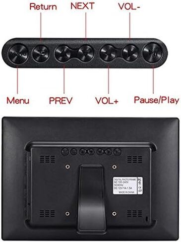 15-inch Digital Photo Frame - Upgraded High-Resolution IPS Display - Integrates Photo, Music, and Video Playback Functions, with Calendar, Alarm Clock, Automatic Power-on/Off Timer, USB and SD Card s in Saudi Arabia
