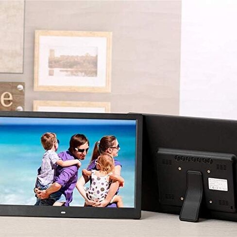 15-inch Digital Photo Frame - Upgraded High-Resolution IPS Display - Integrates Photo, Music, and Video Playback Functions, with Calendar, Alarm Clock, Automatic Power-on/Off Timer, USB and SD Card s in Saudi Arabia