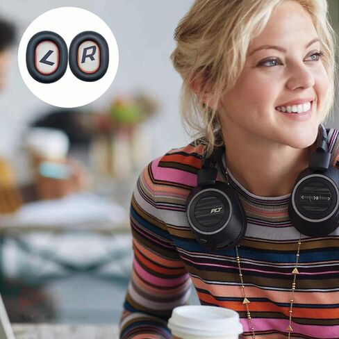 وسائد الأذن البديلة المتوافقة مع سماعات الرأس Plantronics Voyager 8200 UC/Plantronics Backbeat Pro2، وسائد الأذن لسماعات الرأس، وأجزاء إصلاح غطاء أكواب الأذن - أسود in Saudi Arabia