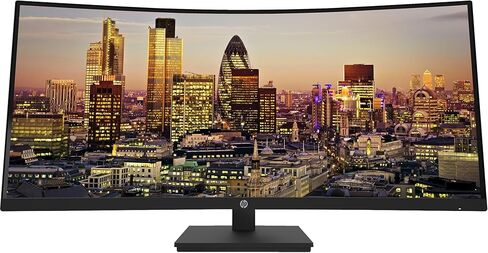 شاشة HP P34HC G4 منحنية مقاس 34 بوصة 3440 × 1440 2K WQHD LCD مكونة من قطعتين مع مكبرات صوت مدمجة in Kuwait