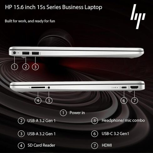 كمبيوتر محمول HP 2026 جديد للأعمال والطلاب مقاس 15.6 بوصة متضمن مع معالج Microsoft Office Intel القوي، وذاكرة وصول عشوائي 32 جيجابايت، ومحرك أقراص SSD سعة 1 تيرابايت، وتصميم هادئ للغاية، وعمر بطارية طويل، وWi-Fi 6، وBluetooth 5، وWindows 11 Pro in Kuwait