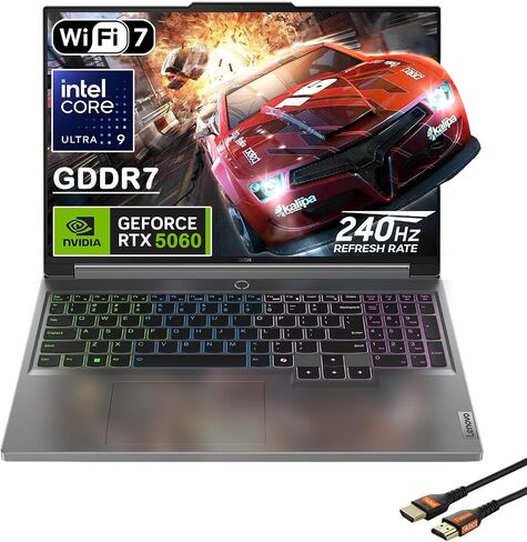 كمبيوتر محمول للألعاب Lenovo Legion 5i مقاس 16 بوصة - Intel Core Ultra 9 275HX - GeForce RTX 5060 - WQXGA (2560x1600) - كابل Windows 11 Home-W/HDMI (ذاكرة الوصول العشوائي 32 جيجابايت | 1 تيرابايت PCIe SSD) in Saudi Arabia