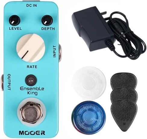 MOOER Guitar Pitch Box Harmony, Pitch Shift, Detune Pedal with Pedalboard Footswitch Toppers, Guitar Picks, 9V 300mA Power Supply in Saudi Arabia