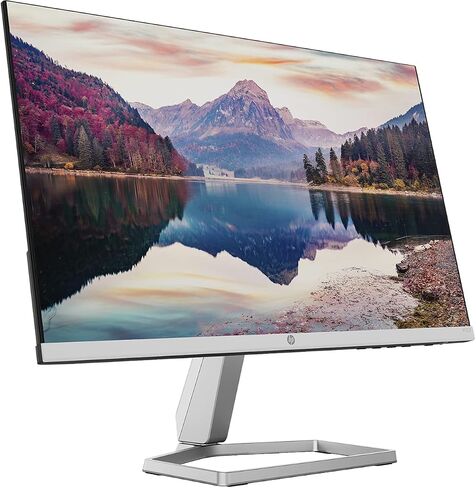 شاشة HP M22f مقاس 21.5 بوصة بدقة Full HD 1080p ومعدل تحديث 75 هرتز 300 شمعة في المتر المربع و5 مللي ثانية مضادة للوهج IPS AMD FreeSync منخفض الضوء الأزرق آمن للعين فضي طبيعي (متجدد) in Kuwait
