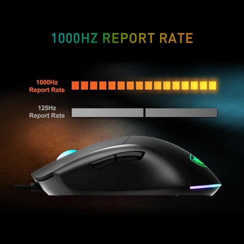ماوس الألعاب MSI Forge GM320، 12800 نقطة لكل بوصة، مفتاح ميكرو 20 مليون+ نقرة، مستشعر بصري، تصميم مريح لليد، ضوء RGB in Saudi Arabia
