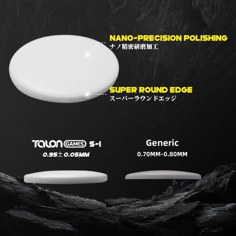 TALONGAMES زلاجات الماوس لألواح الماوس الزجاجية | عالي الكثافة UHMW-PE | نقاط مستديرة عالمية 6.5 ملم 40 قطعة | انزلاق فائق التحكم | مقاومة التآكل العالية | تصميم صامت | مصقول مدور (C-1 أسود) in Saudi Arabia
