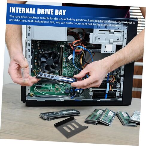 SSD Hard Drive Adapter Converter Bracket Metal Internal Drive Bay Mounting Bracket Compatible with Desktop Computer in Saudi Arabia