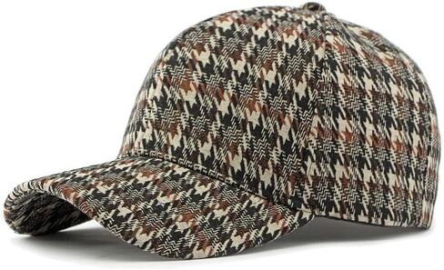 Unisex Houndstooth Baseball Caps Vintage Duckbill Classic Outdoors Golf Hat Couple Sport Sun Trucker Driving Hats Caps in Saudi Arabia