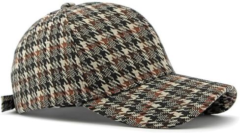 Unisex Houndstooth Baseball Caps Vintage Duckbill Classic Outdoors Golf Hat Couple Sport Sun Trucker Driving Hats Caps in Saudi Arabia