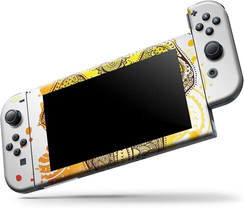 Design Skinz - متوافق مع Nintendo DSi XL - ملصق حماية من الجلد مقاوم للخدش وقابل للإزالة من الفينيل - فيل عرقي برتقالي ساطع in Saudi Arabia