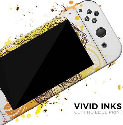 Design Skinz - متوافق مع Nintendo DSi XL - ملصق حماية من الجلد مقاوم للخدش وقابل للإزالة من الفينيل - فيل عرقي برتقالي ساطع in Saudi Arabia