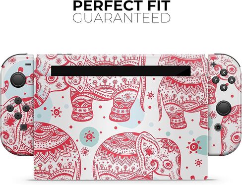 Design Skinz - Compatible with Nintendo DSi XL - Skin Decal Protective Scratch-Resistant Removable Vinyl Wrap Cover - Sacred Red Elephant and Polkadots in Saudi Arabia
